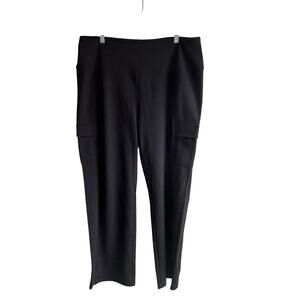 Ruby Ribbon Pull On Ponte Cargo Pant Black 3XL